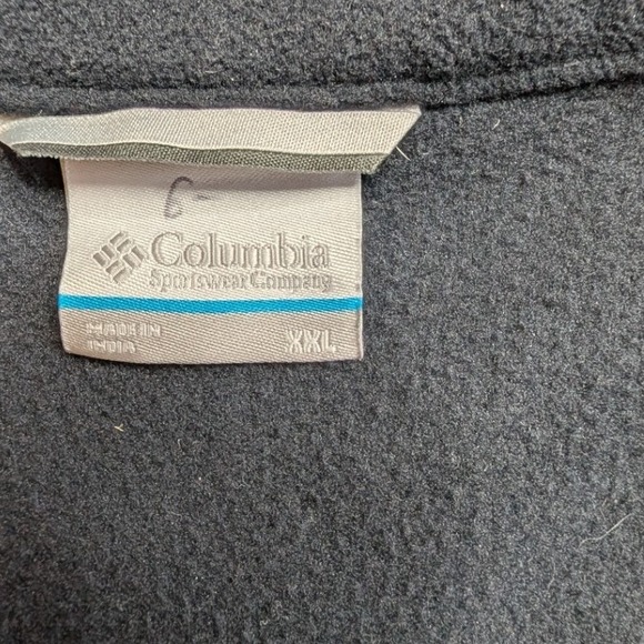 Columbia Full Zip Fleece Jacket Georgia Bulldogs Mens XXL Black Full Zip - Picture 2 of 8